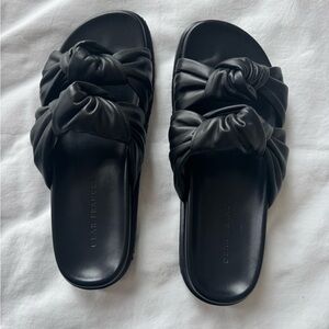 Dear Frances Knotted Black Sandals